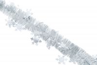 Миниатюра: Мишура Снежное кружево матовая 6*180см,цв. серебро