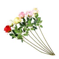 Миниатюра: Цветок искусственный в виде розы 64см пластик, п/э, в асс.