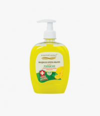 Миниатюра: Крем-мыло жидкое 500мл ЗОЛОТОЙ ИДЕАЛ Лимон, с антибактериальным эффектом, дозатор