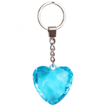 Миниатюра: Брелок КОКОС Хрустальное сердце 4см 241236 акрил,голубой