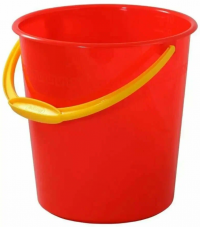 Миниатюра: Ведро 10л пласт. мерное красное
