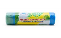 Миниатюра: Мешки д/мусора Русалочка Eco Line 65л 15шт с завязками рулон