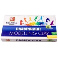 Миниатюра: Пластилин 6цв.,120гр. ЛУЧ Классика 12с878 со стеком