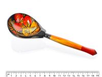 Миниатюра: Ложка дерев. полубаская,сувенирная,роспись хохломская традиционная