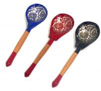 Миниатюра: Ложка дерев. полубаская,сувенирная,роспись Золото Хохлома