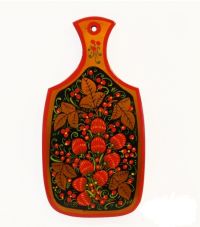 Миниатюра: Доска разделочная д/теста массив березы Хохлома 33*17*1,5