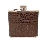 Миниатюра: Фляжка 14 oz, металл+кожа