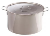 Миниатюра: Котел нерж. 50л (d50см,h26см) сварной, ручки клепанные