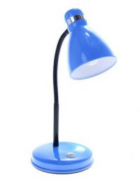 Миниатюра: Лампа настольная Е27 h=28см голубая с выкл.