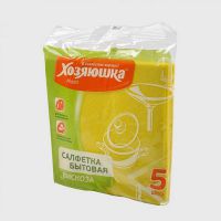Миниатюра: Салфетка д/уборки 5шт 35*35см вискоза,бытовая Хозяюшка