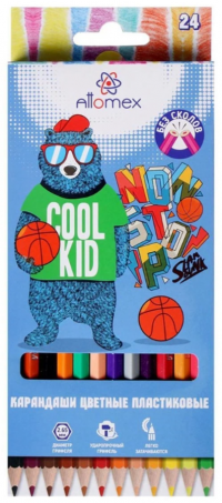 Миниатюра: Карандаши пластик. 24цв. ATTOMEX Сказка 5024610 к/к