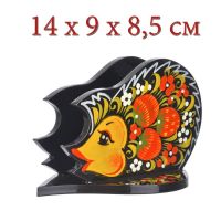Миниатюра: Салфетница Ежик 11*12см Хохлома