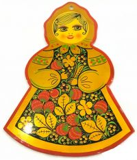 Миниатюра: Доска разделочная дерев. д/теста Девочка Хохлома