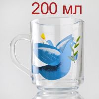 Миниатюра: Кружка 200мл стекло Gren tea Голубь К