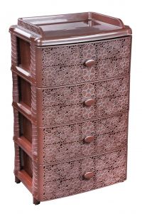 Миниатюра: Комод 4-х секц. пласт. широкий Лаура венге (245*560*925мм)