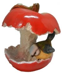 Миниатюра: Фигура полистоун Кормушка яблоко H 14см