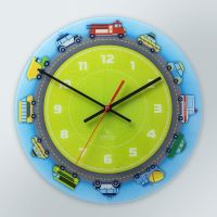 Миниатюра: Часы настенные из акрила Детские машинки