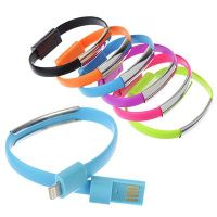 Миниатюра: *Шнур-браслет USB д/зарядки с синхронизацией ПК 1A 6цв.пластик