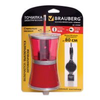 Миниатюра: Точилка эл. питание от USB/4 бат АА, красная BRAUBERG