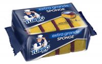 Миниатюра: Губка д/посуды 4шт TURBOMAG EXTRA GRANDE крупнопор.