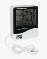 Миниатюра: Часы,будильник,термометр-гигрометр цифровой HOMESTAR HS-0109