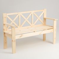 Миниатюра: Скандинавская скамейка 134*50*90см из хвои
