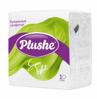 Миниатюра: Салфетка бумажная 1сл 22,5*22,5см 70шт белые Plushe Super Light/20