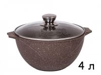Миниатюра: Казан д/плова 4л АП Гранит brown