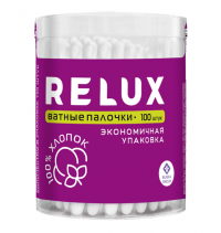 Миниатюра: палочки ватн Relux цилиндр 100шт/БумГр /24