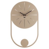 Миниатюра: Часы настенные 50*30см из металла,плавный ход,открытая стрелка, бежевый Равновесие