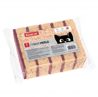 Миниатюра: Губки д/посуды 5шт CleanCat Merlo 107*60*30мм