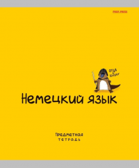 Миниатюра: Тетрадь предм. 48л. Проф-Пресс Mini Friends-Немецкий язык 48-2525 тисн.,лён (клетка)