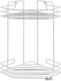 Миниатюра: Полка угловая 2-х ярусная 20,5*20,5*31,5см белая