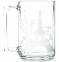 Миниатюра: Кружка 320мл стекло Фитнес Париж