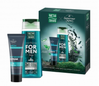 Миниатюра: Набор подарочный мужской ЧИСТАЯ ЛИНИЯ For men (шампунь 250 мл + крем для рук 80 мл)