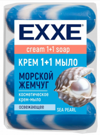 Миниатюра: Крем-мыло 4*70гр EXXE 1+1 Морской жемчуг
