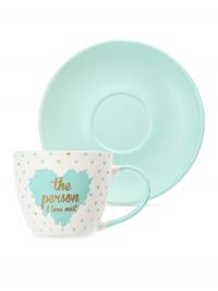 Миниатюра: Чайная пара 240мл фарфор TIFFANY
