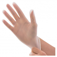 Миниатюра: Перчатки виниловые прозрачные, 50 пар (100шт), прочные, размер L (большой) AVIORA