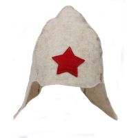 Миниатюра: Шапка банная Буденовка НП (белый)