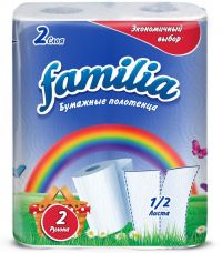 Миниатюра: Полотенце бумажное Familia 2сл. 2рулона Радуга/16