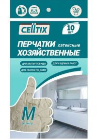 Миниатюра: Перчатки латекс, 10шт в упак. (5пар) M CELLTIX
