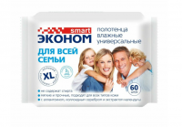 Миниатюра: Полотенца влажные 60шт универ. Smart эконом д/всей семьи