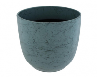Миниатюра: Кашпо д/цветов 2,3л, 16*16*14,3см Мрамор,бирюзовый