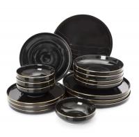 Миниатюра: Набор столовый 16пр BLACK GOLD (4 персоны) фарфор