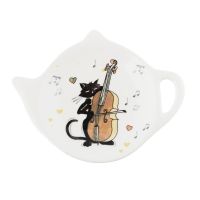Миниатюра: Подставка п/чайный пакетик Котейка 12*9*1,5см керамика