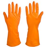 Миниатюра: Перчатки резиновые спец. для уборки оранжевые L VETTA