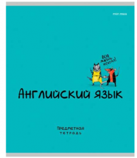 Миниатюра: Тетрадь предм. 48л. Проф-Пресс Mini Friends-Английский язык 48-2520 тисн.,лён (клетка)