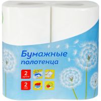 Миниатюра: Полотенца бумажные в рулонах OfficeClean, 2-слойные, 2шт., 27,5м/рул., тиснение, белые