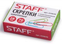 Миниатюра: Скрепки STAFF Manager, 28 мм, цветные, 70 шт., в картонной коробке