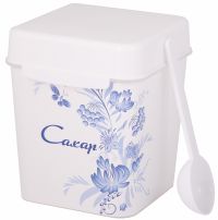 Миниатюра: Емкость д/сыпучих 1,2л пласт. Шале Сахар с ложкой